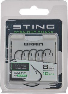 Крючок Brain Sting Straight Shank #8 (10 шт/уп)