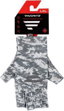 Перчатки Favorite Solar Fishing Gloves 5 Cut S/M ц:grey