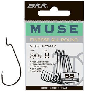 Офсетный крючок BKK Muse #3/0 (A-EW-9516)