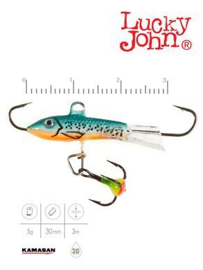 Балансир Lucky John CLASSIC 3 з тр. 30мм/53 блістер