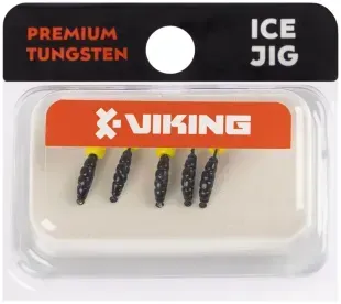 Мормышка вольфрамовая Viking Fishing Shrimp+bead 0.37g 7mm Black+Y (5шт)