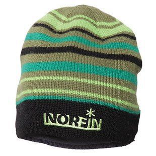 Шапка NORFIN вязаная (зелёная в полоску) XL