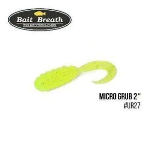 Силікон Bait Breath Micro Grub 2" (12шт.) (Ur27 Chartreuse/silver)