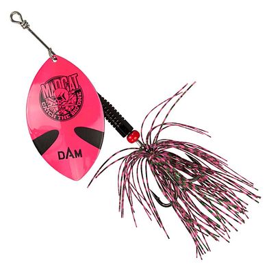 Блесна-вертушка на сома DAM MADCAT Big Blade Spinner 55гр тройник №2/0 (pink)