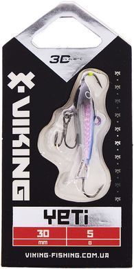 Балансир Viking Fishing Yeti Ice Jig 30mm 5.0g #01 Blue Glam