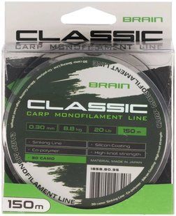 Волосінь Brain Classic Carp Line (3D camo) 150m 0.30mm 20lb 8.8kg