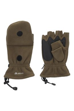 Перчатки-варежки Mikado UMR-08G с обрезанными пальцами флис L цвет- оливковый