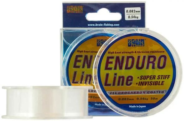 Волосінь Brain Enduro 50 m 0,082 mm #0.25, 0.54 kg, 1.2 lb, ц.: smoke