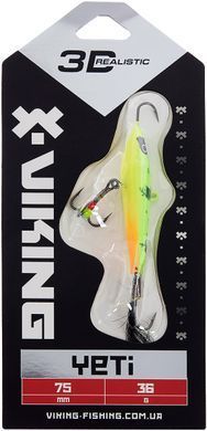 Балансир Viking Fishing Yeti Ice Jig 75mm 36.0g #05 Acid