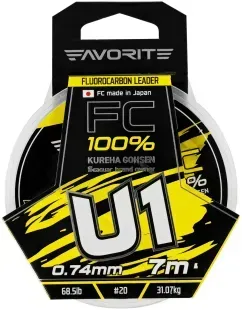 Флюорокарбон Favorite U1 FC 7m #20/0.74mm 68.5lb/31.07kg