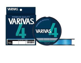 Шнур Varivas Line X4 Water Blue 150m 4.53kg 0.128mm #0.6 (VA 13601)