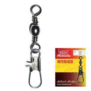 Вертлюжок-застежка Lucky John INTERLOCK 014 *10