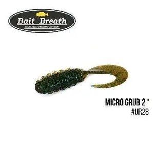 Силікон Bait Breath Micro Grub 2" (12шт.) (Ur28 Motoroil/green)