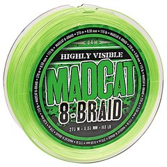 Шнур сомовий DAM MADCAT 8-Braid 270м 0,35мм 29.5кг/65Lb (green)