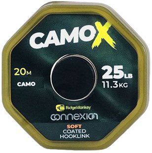 Поводочный материал RidgeMonkey Connexion CamoX Soft Coated Hooklink 20m 25lb/11.3kg