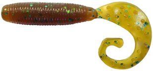 Силикон Reins Fat G-Tail Grub 3" 565 Motor Oil Green Flake (12 шт/уп.)