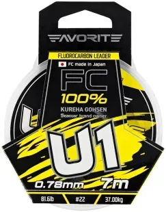 Флюорокарбон Favorite U1 FC 7m #22/0.78mm 81.6lb/37.0kg