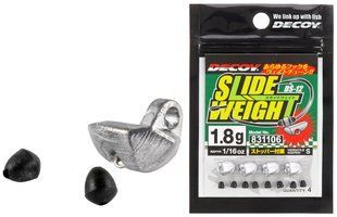 Обтяжувач Decoy DS-12 Slide Weight для силікону 1.8g (4шт/уп)