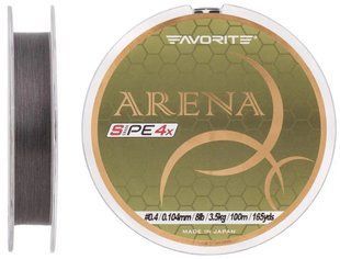 Шнур Favorite Arena PE 4x 100m (silver gray) #0.4/0.104mm 8lb/3.5kg