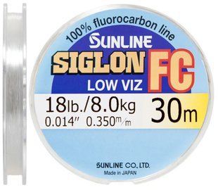 Флюорокарбон Sunline Siglon FC 30m 0.350mm 8.0kg повідковий