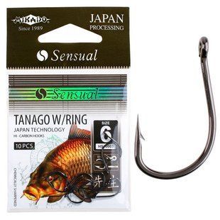 Крючок Mikado Sensual Tanago №12 (ушко) 10шт. (black nickel)