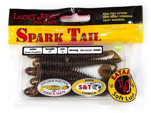 Виброхвосты съедоб. искусст. LJ Pro Series Spark Tail 4,0in (10,10)/T57 5шт.