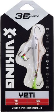 Балансир Viking Fishing Yeti Ice Jig 75mm 36.0g #12 Smoke Anchovy