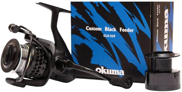 Катушка Okuma Custom Black Feeder CLX-55F 7+1BB 4.5:1
