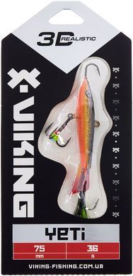 Балансир Viking Fishing Yeti Ice Jig 75mm 36.0g #10 Golden Dark