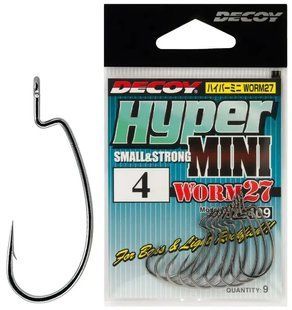 Гачок Decoy Worm27 Hyper Mini 02. 9 шт/уп