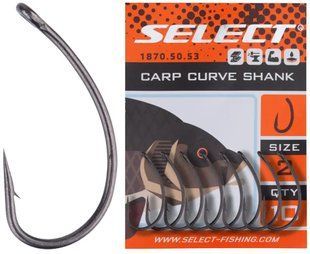 Крючок Select Carp Curve Shank 2. 10 шт/уп
