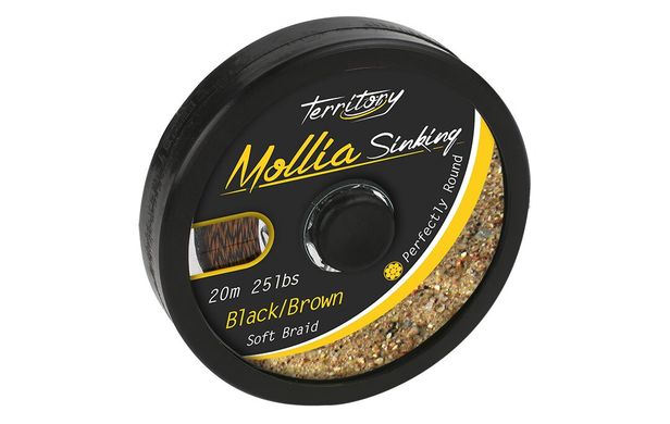 Поводочный материал Mikado Mollia 20м 25lbs черно-коричневый