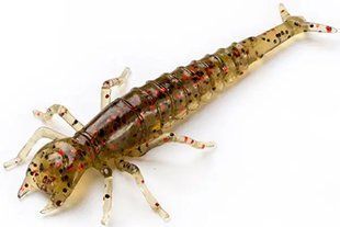 Силикон FishUP Diving Bug 2" #045 - Green Pumpkin/Red & Black (8шт/уп)