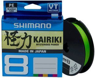 Шнур Shimano Kairiki 8 PE (Mantis Green) 150m 0.10mm 6.5kg