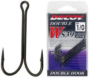 Крючок-двойник Decoy W-S39 #01 (5 шт / уп)