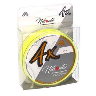 Шнур Mikado Nihonto Fine Braid 150м 0,12мм 8,80кг fluo