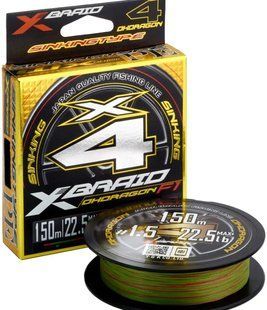 Шнур YGK X-Braid Ohdragon X4 Sinking 1.40 150m (Uguisu Green) #2 28lb