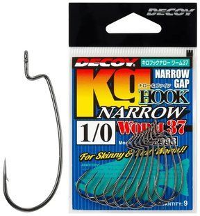 Гачок Decoy Worm37 Kg Hook Narrow 03. 9 шт/уп