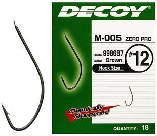 Крючок Decoy M-005 Zero-Pro 20, 18 шт / уп