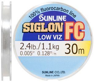 Флюорокарбон Sunline Siglon FC 30m 0.128mm 1.1kg повідковий