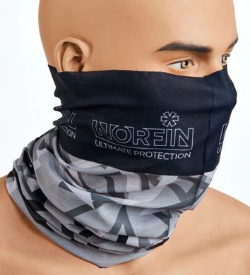 Бафф - защита лица/шеи/головы Norfin BANDANA BGW GREY (PL,черный / серый / белый)