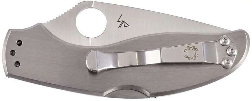 Нож Spyderco UpTern, 8Cr13MoV, Stainless Steel ц:gray