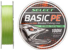 Шнур Select Basic PE Light Green 100m 0.10mm 10lb/4.8kg