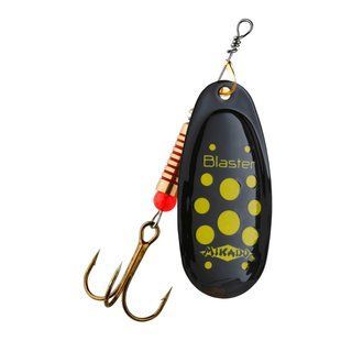 Блесна-вертушка Mikado Blaster № 4 8гр silver/21 (silver/black/yellow dots)