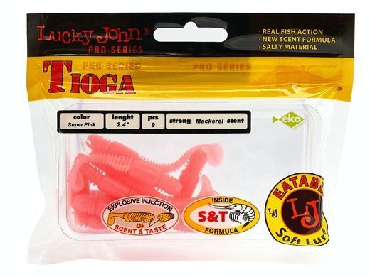 Виброхвосты съедобные LJ Pro Series TIOGA 2.4in (06.20)/S88 9шт.
