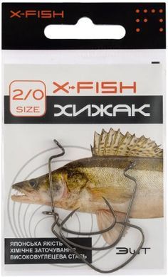 Гачок офсетний X-Fish Хижак #2/0 (3шт/уп)
