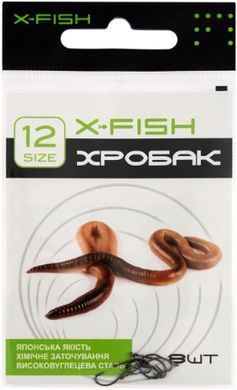 Крючок X-Fish Червь #12 (8 шт/уп)