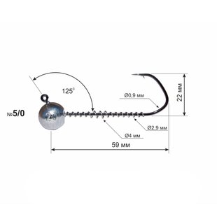 Джиг-головка DS#5/0 (1 шт.) - 5 г. BLG5-5G