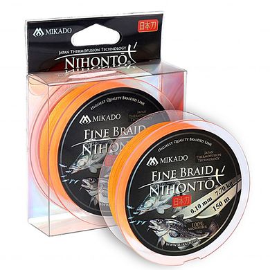 Шнур Mikado Nihonto Fine Braid 150м 0,16мм 12,50кг orange