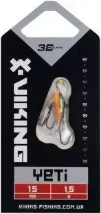 Балансир Viking Fishing Yeti Ice Jig 15mm 1.5g #18 Golden Green